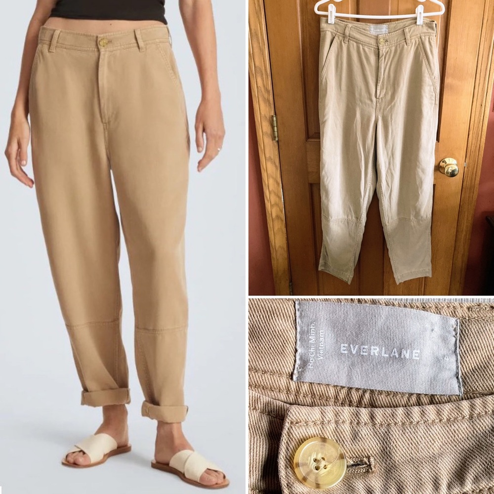 EVERLANE THE CHINO IN BUTTERSOFT Khaki Color Size 4